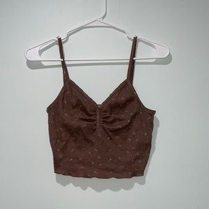 Brown flower tank top 🐻🪺